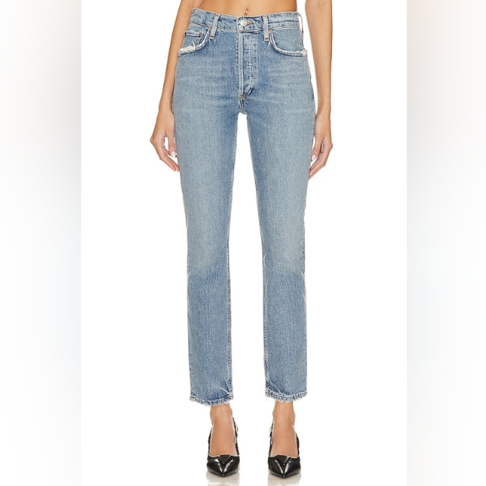 Agolde - Riley Long High Rise Straight Jeans